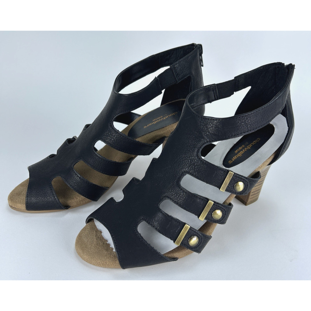 Cloudwalkers by Avenue Parker Sandal's Cut Out Strap Heels Women's Size 9W